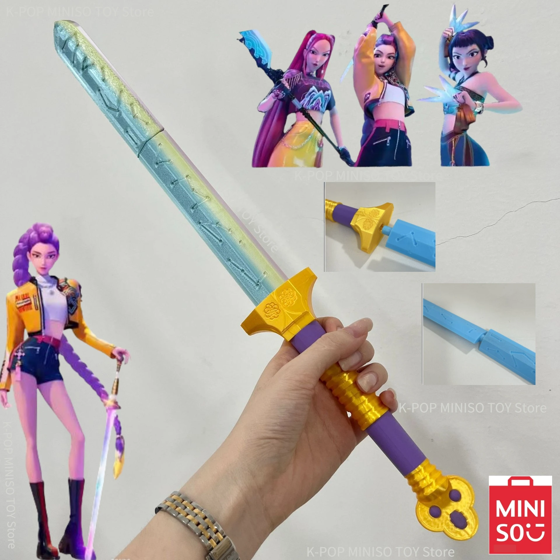 Kpop Demon Hunter Rumi Long Sword Hunters 3D printed Weapons Party Glow in the Dark Party Supplies Zoey Costume Accessories
Kpop Demon Hunter Rumi Long Sword Hunters 3D printed Weapons Party Glow in the Dark Party Supplies Zoey Costume Accessories