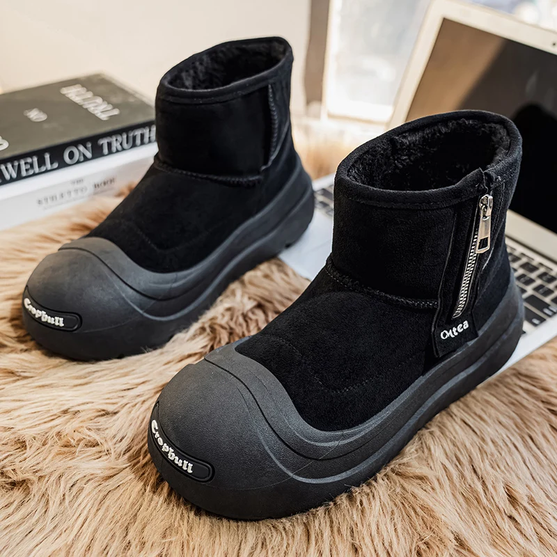 2025 Winter Women Short Plush Warm Snow Boots Casual Shoes Suede Fur Ankle Boots Flats Platform Ladies Shoes Botas Side Zipper
2025 Winter Women Short Plush Warm Snow Boots Casual Shoes Suede Fur Ankle Boots Flats Platform Ladies Shoes Botas Side Zipper