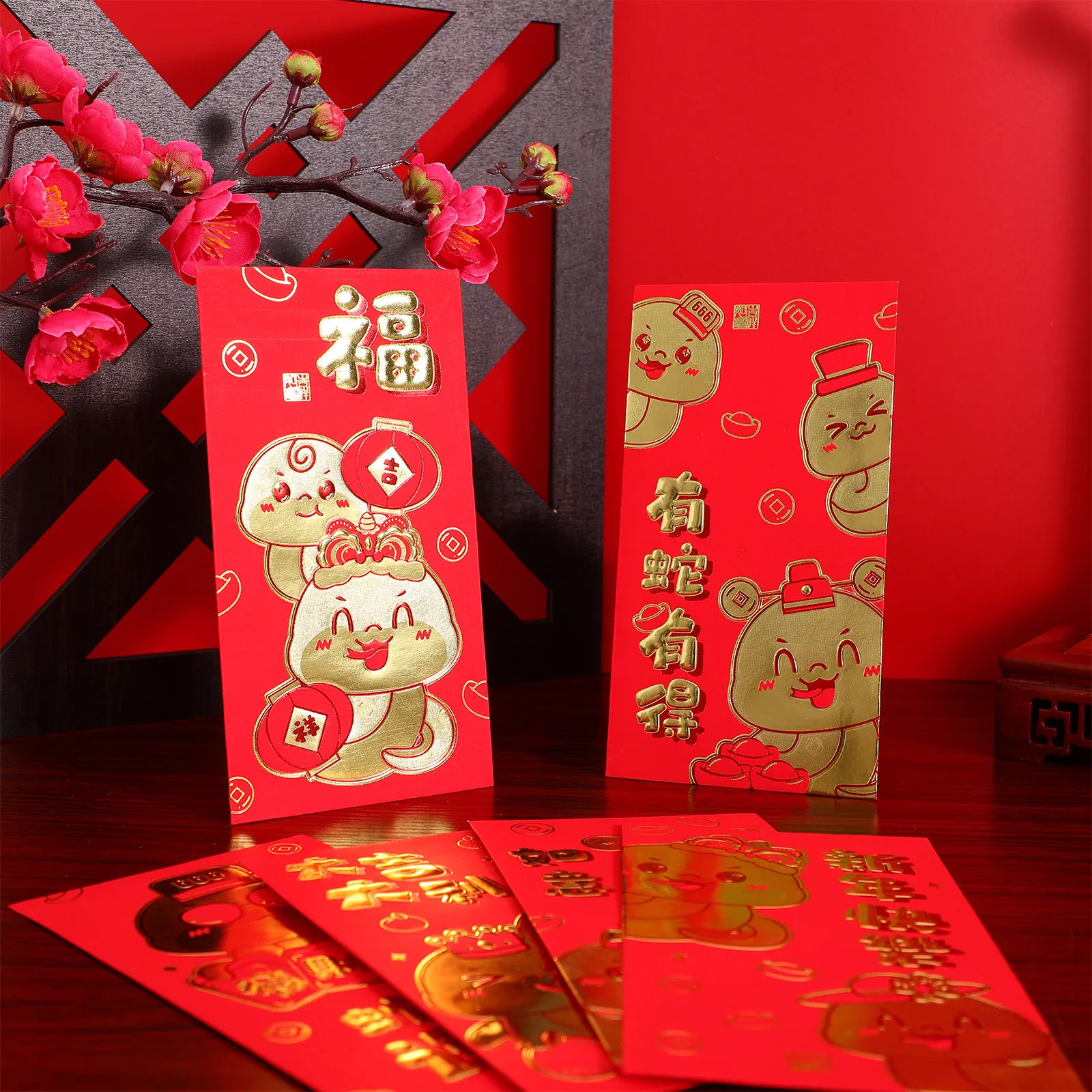 36Pcs Cartoon Snake Red Envelopes Creative Design Lucky Money Packets for 2025 Lunar New Year Spring Festival Supplies
36Pcs Cartoon Snake Red Envelopes Creative Design Lucky Money Packets for 2025 Lunar New Year Spring Festival Supplies
