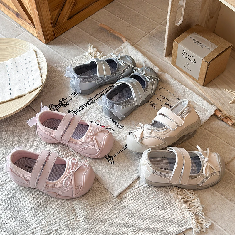 Toddler Girls Double Straps Open Sneakers 2026 New Summer Kids Ballet Sneakers with Cute Bow Soft Sole Comfort School Daily Wear
Toddler Girls Double Straps Open Sneakers 2026 New Summer Kids Ballet Sneakers with Cute Bow Soft Sole Comfort School Daily Wear