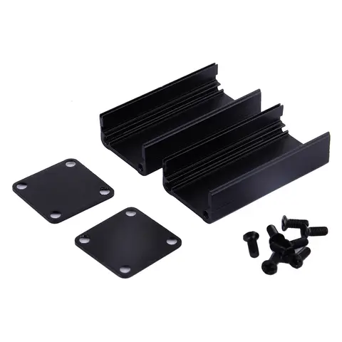 Aluminum PCB Instrument Box Enclosure Electronic Cooling Case DIY 50x25x25mm Aluminum PCB Instrument Box Electronic Cooling Case
