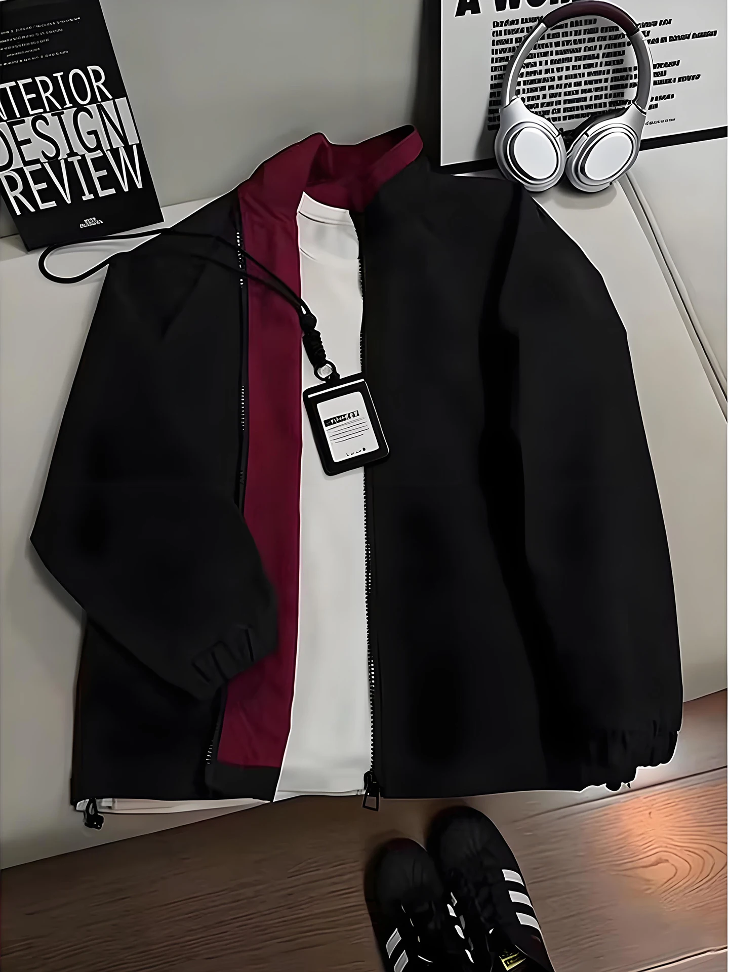 American Sle Spliced Color Blo oulder Jaet Men's ort Stand Collar Baseball irt Haome Pilot Outerwear
American Sle Spliced Color Blo oulder Jaet Men's ort Stand Collar Baseball irt Haome Pilot Outerwear