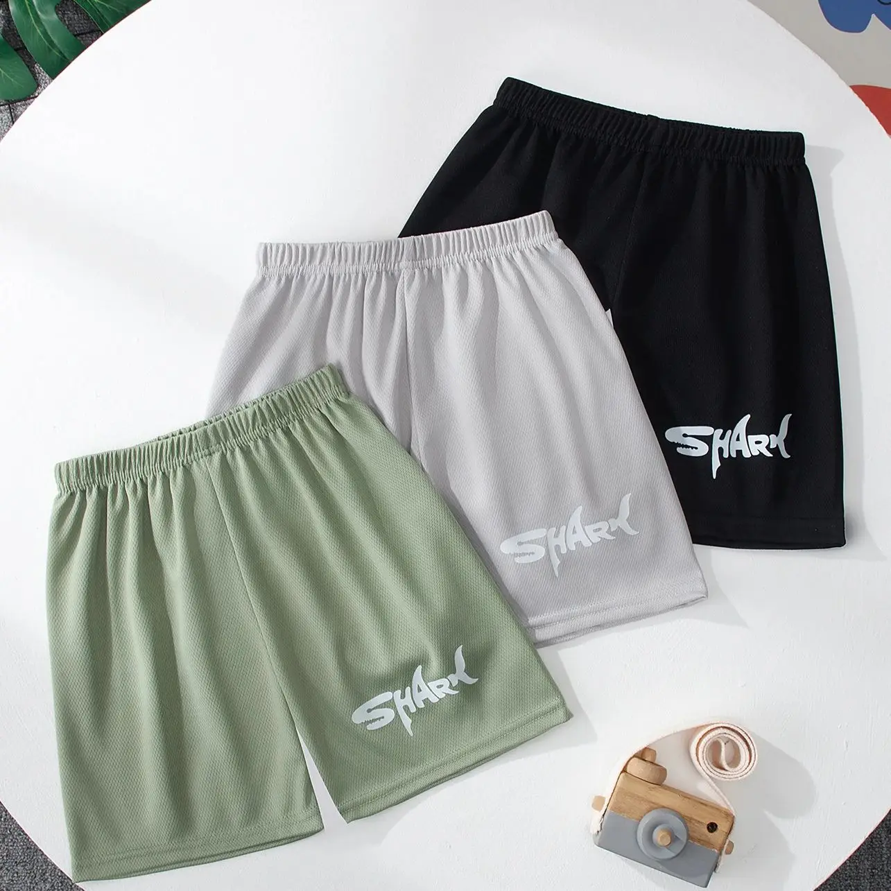 3-Piece Children's Summer Solid Color Shark Letters Handsome Shorts Boys Leisure Sports Breathable Hot Pants Joker Student Pants
3-Piece Children's Summer Solid Color Shark Letters Handsome Shorts Boys Leisure Sports Breathable Hot Pants Joker Student Pants