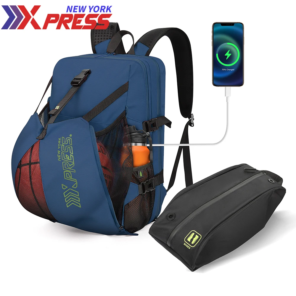 New York XPress Sports Backpack Dry-Wet Separation Pocket USB Charging Basketball Gym Backpack Water-resistant Outdoor Backpack
New York XPress Sports Backpack Dry-Wet Separation Pocket USB Charging Basketball Gym Backpack Water-resistant Outdoor Backpack