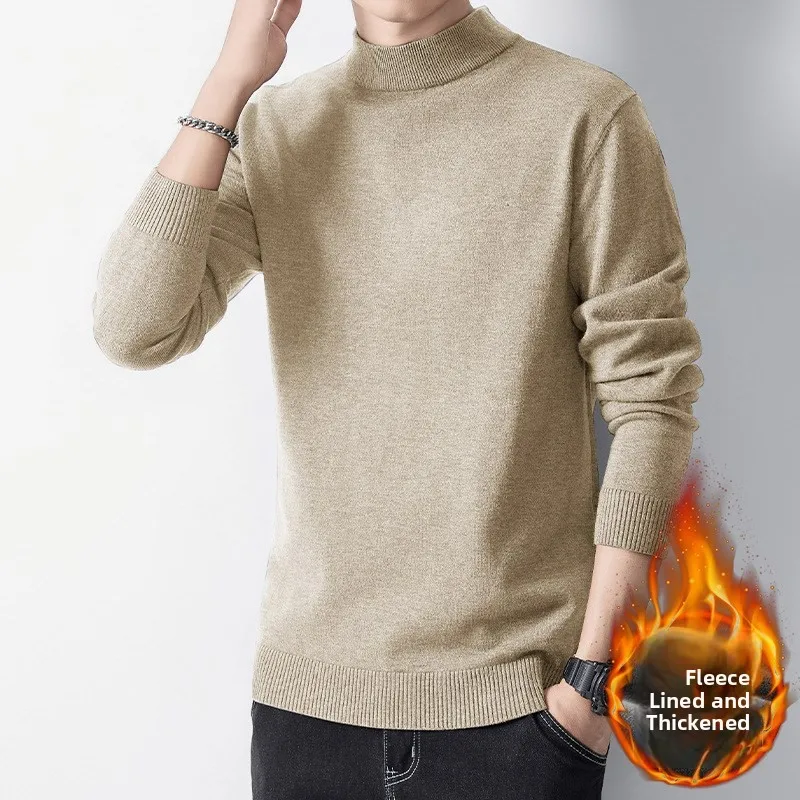 Men's High Collar Fce Lined Knitwear Thi Long Ne Warm Turn-down Collar Sweater Casual Breathable Stretchy Autumn Winter
Men's High Collar Fce Lined Knitwear Thi Long Ne Warm Turn-down Collar Sweater Casual Breathable Stretchy Autumn Winter