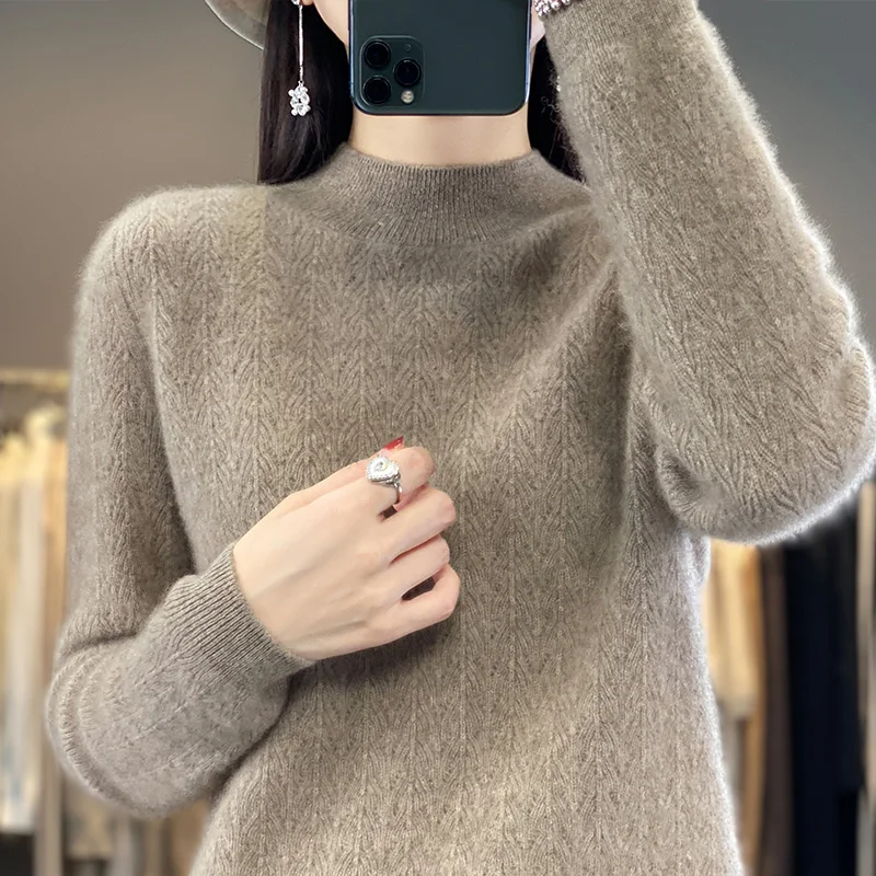 100% Cashmere Sweater Fashion Women's High Neck Pullover Women's Cashmere Sweater Loose Fit Women's Autumn And Winter New Style
100% Cashmere Sweater Fashion Women's High Neck Pullover Women's Cashmere Sweater Loose Fit Women's Autumn And Winter New Style