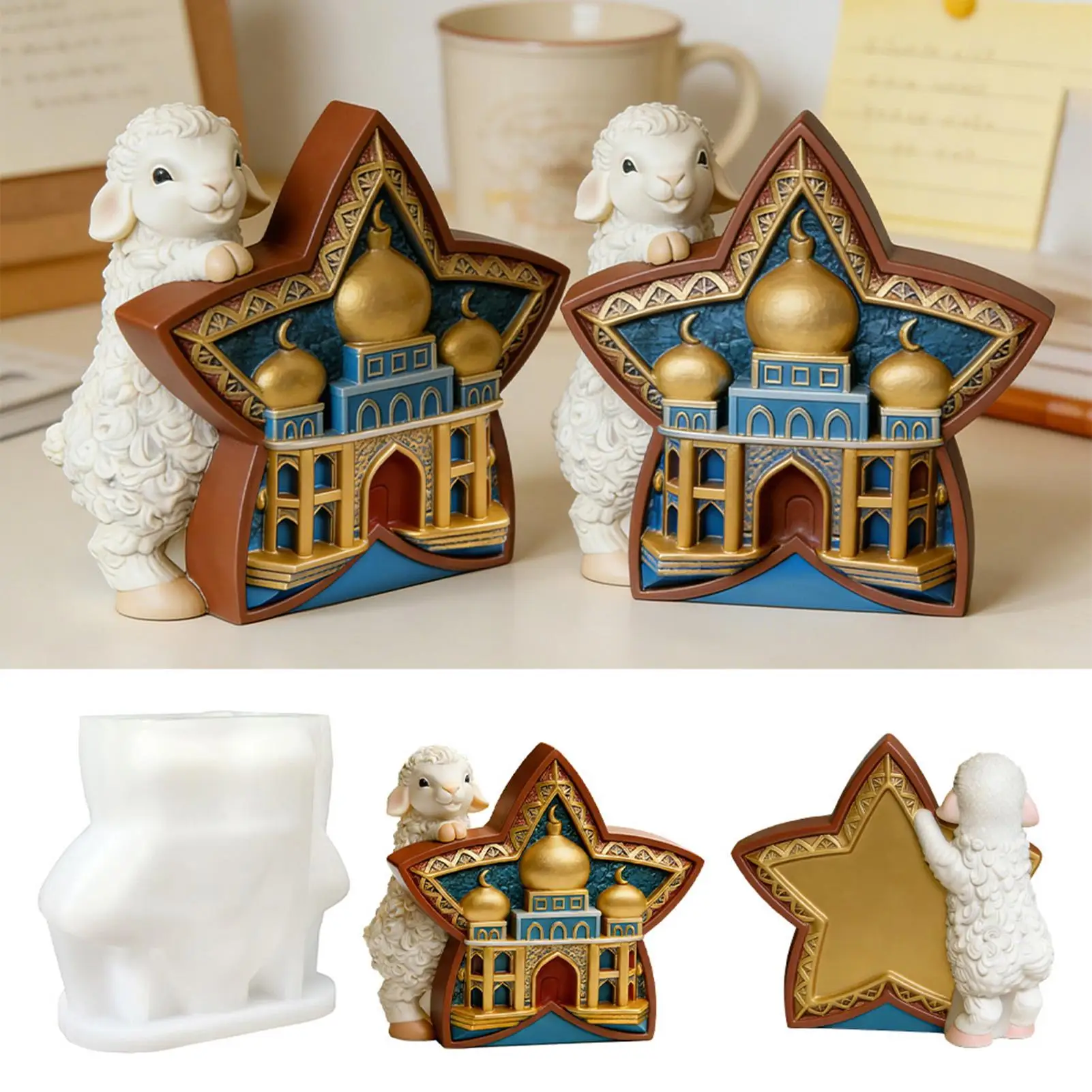 DIY Sheep Star Star Silicone Mold 3D Mosque Castle Candle Mold Silicone Soap Molds Ramadan Auspicious Islamic Home Decor Crafts
DIY Sheep Star Star Silicone Mold 3D Mosque Castle Candle Mold Silicone Soap Molds Ramadan Auspicious Islamic Home Decor Crafts