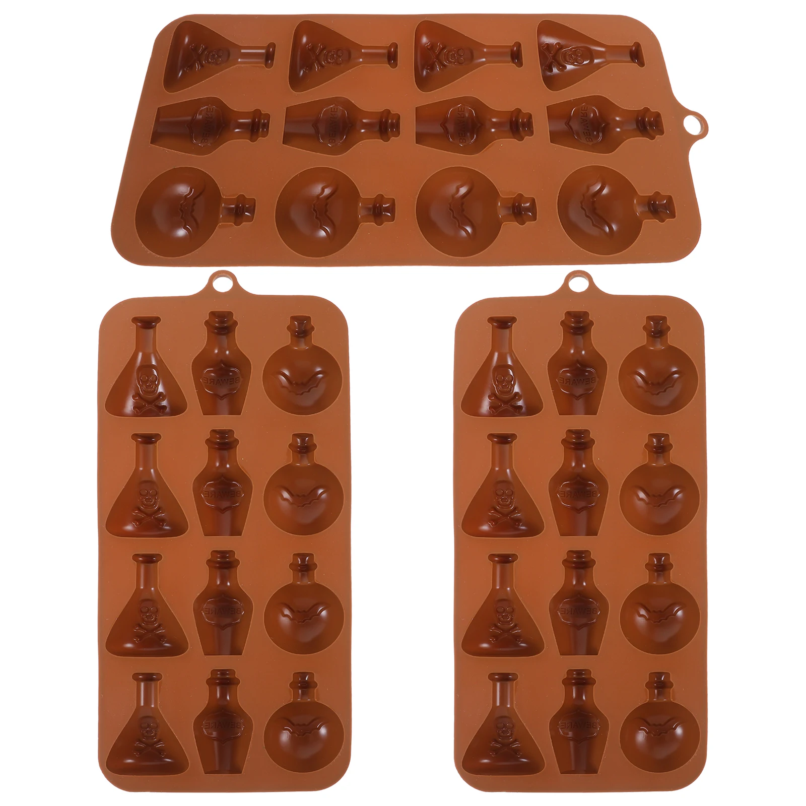 3 Pcs Bottle Mold Flexible Silicone Chocolate Molds for Halloween Baking Supplies Candy Diy Cake Mousse molds
3 Pcs Bottle Mold Flexible Silicone Chocolate Molds for Halloween Baking Supplies Candy Diy Cake Mousse molds