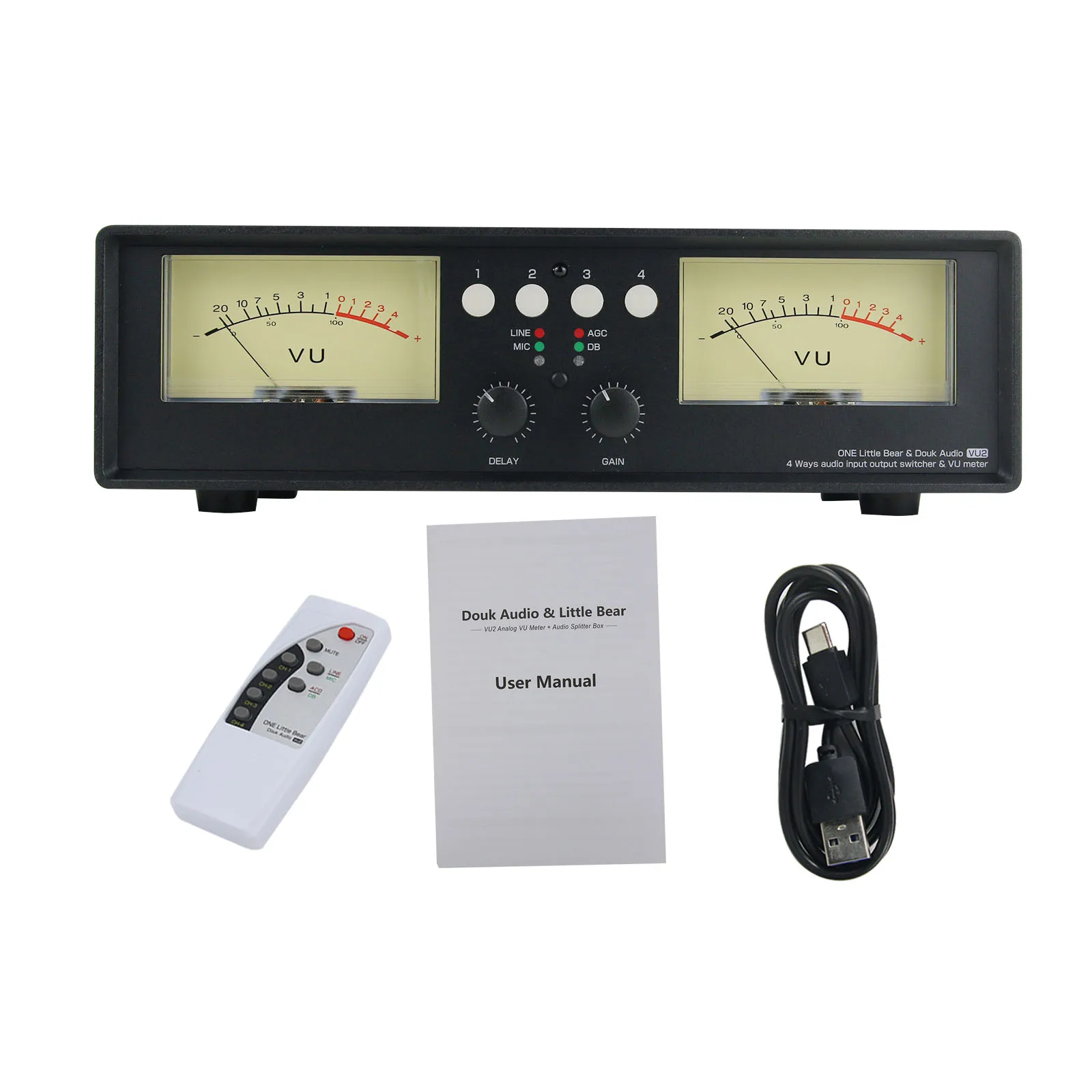 Версия лампы MIC + LINE Dual VU Meter аудио разделитель Box 4-полосный переключатель Индикатор уровня звука
Версия лампы MIC + LINE Dual VU Meter аудио разделитель Box 4-полосный переключатель Индикатор уровня звука