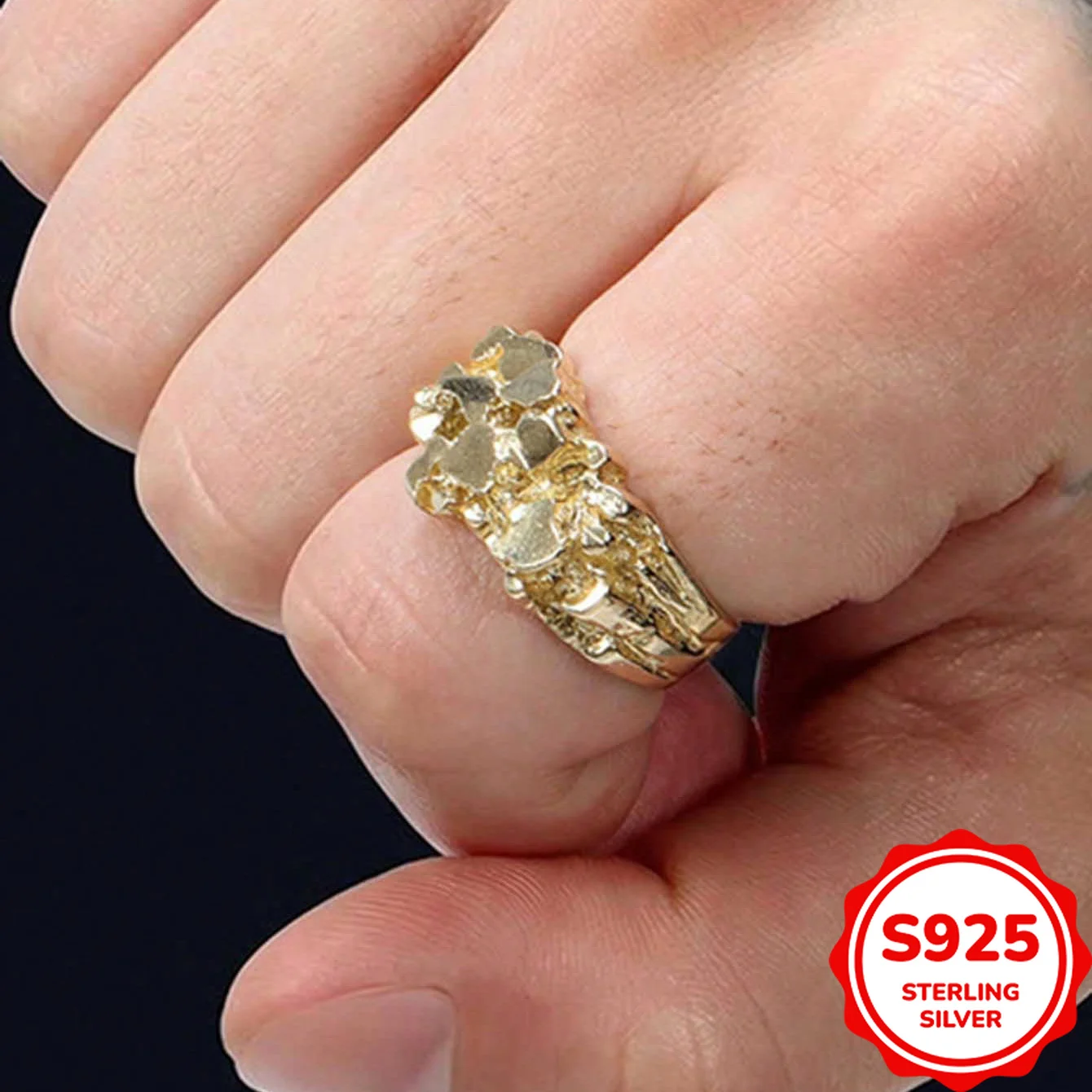 Fashionable and Versatile Authentic S925 Silver Irregular Trendy Cool Ring Creative Personalized Couple Ring
Fashionable and Versatile Authentic S925 Silver Irregular Trendy Cool Ring Creative Personalized Couple Ring