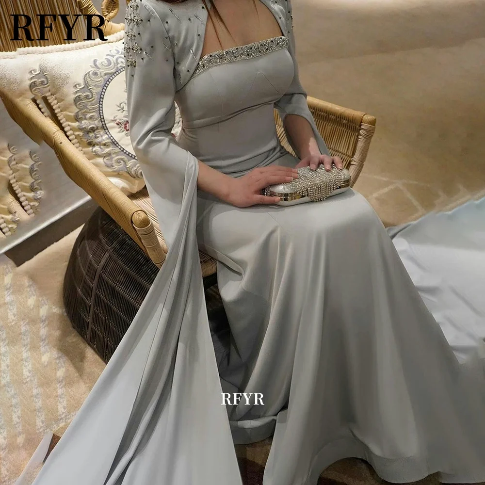 RFYR A Line Prom Dresses Jacket Beaded Evening Dresses Long Sleeves Party Dress Embroidery Customized vestidos fiesta
RFYR A Line Prom Dresses Jacket Beaded Evening Dresses Long Sleeves Party Dress Embroidery Customized vestidos fiesta