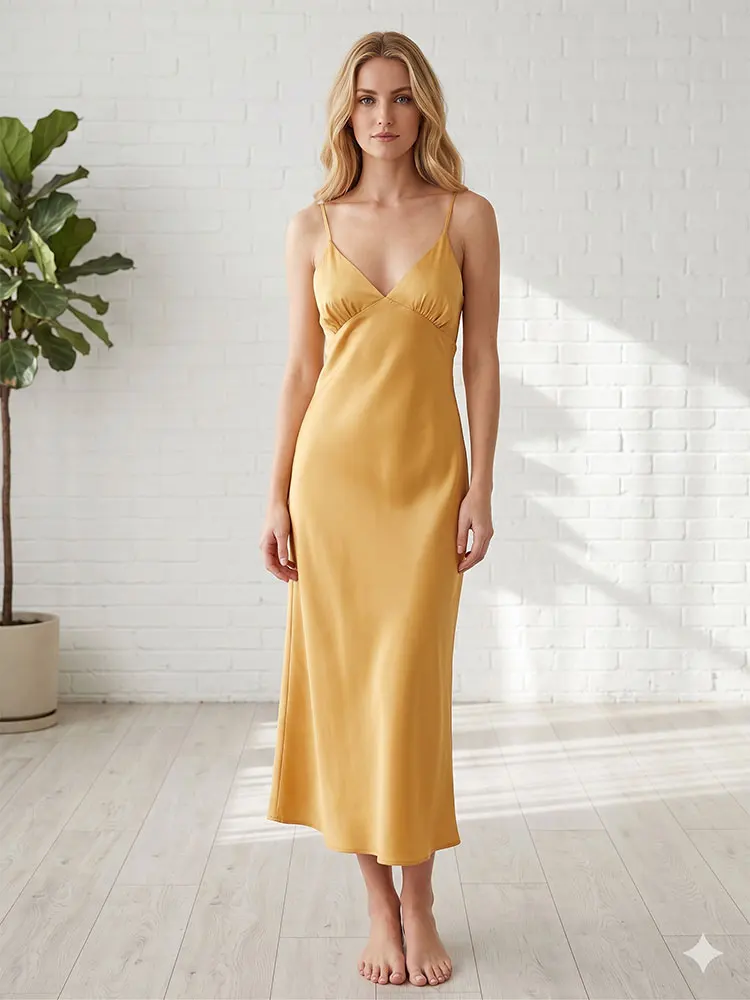 Women's Satin Maxi Long Dress Wedding Party Bridesmaid Dress Adjustable Straps Nightgown Flattering Bias Cut Nightdress Romantic
Women's Satin Maxi Long Dress Wedding Party Bridesmaid Dress Adjustable Straps Nightgown Flattering Bias Cut Nightdress Romantic