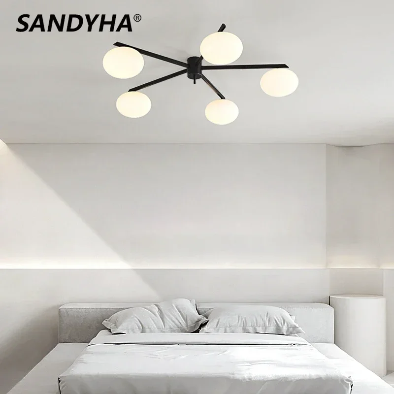 SANDYHA French Ceiling Lamp LED Copper Lighting for Living Room Bedroom Study Dining Room Home Decor Elegant Pebble Cream Glass
SANDYHA French Ceiling Lamp LED Copper Lighting for Living Room Bedroom Study Dining Room Home Decor Elegant Pebble Cream Glass