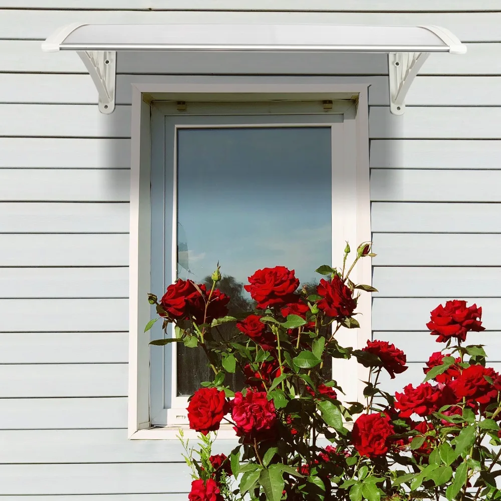 100 x 80 Household Application Door & Window Rain Cover Eaves Transparent Board & White Holder
100 x 80 Household Application Door & Window Rain Cover Eaves Transparent Board & White Holder