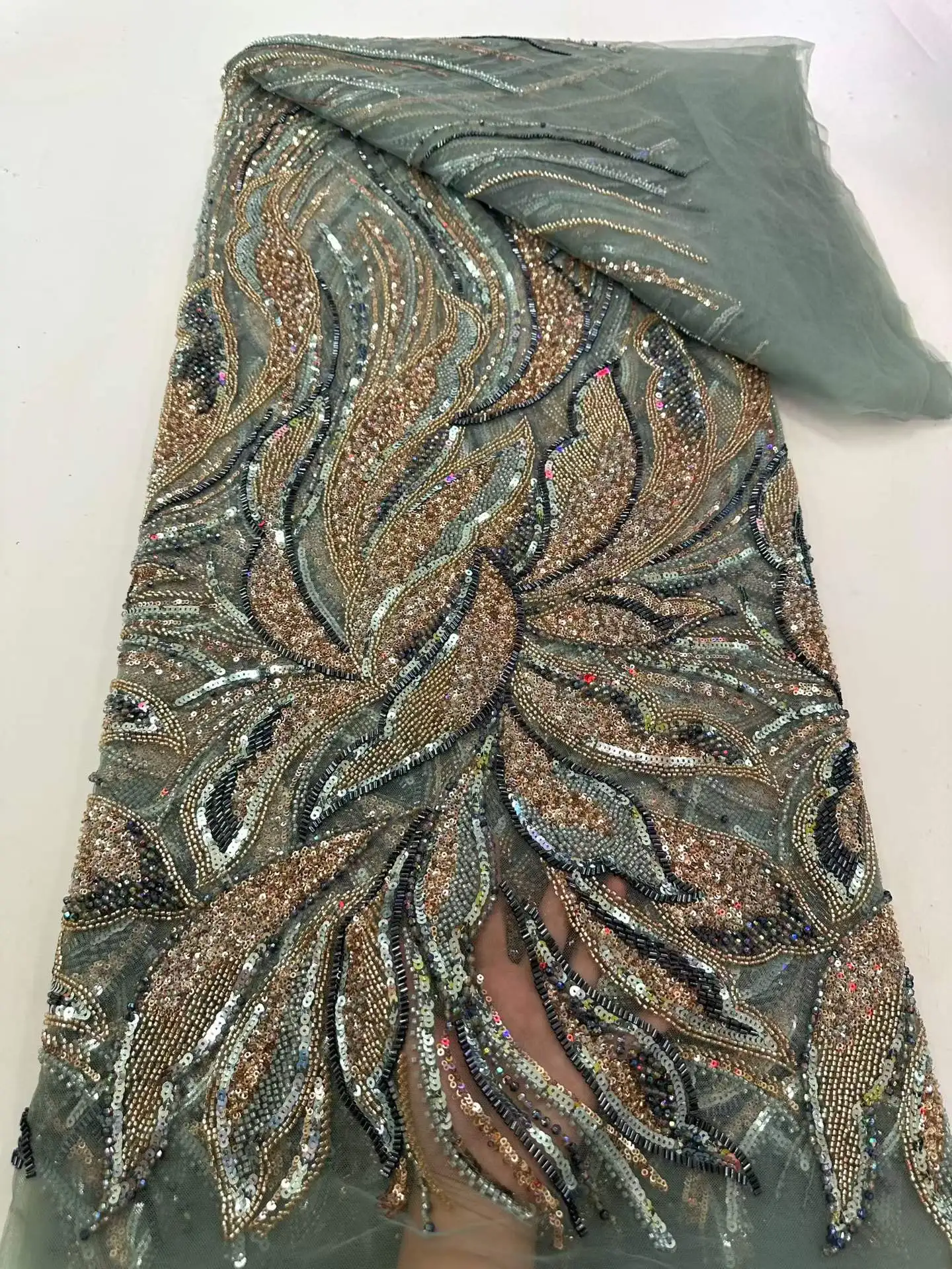 2026 African Lace Fabric Sequins Beaded Embroidery Groom Nigerian Bridal High Quality French Tulle Lace Fabric For Wedding Party
2026 African Lace Fabric Sequins Beaded Embroidery Groom Nigerian Bridal High Quality French Tulle Lace Fabric For Wedding Party