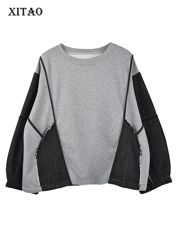 XITAO Contrast Color Patchwork O-neck Sweatshirts Pullover Loose Long Sleeve Casual All Match Fashion 2024 Autumn New GJ1118
XITAO Contrast Color Patchwork O-neck Sweatshirts Pullover Loose Long Sleeve Casual All Match Fashion 2024 Autumn New GJ1118