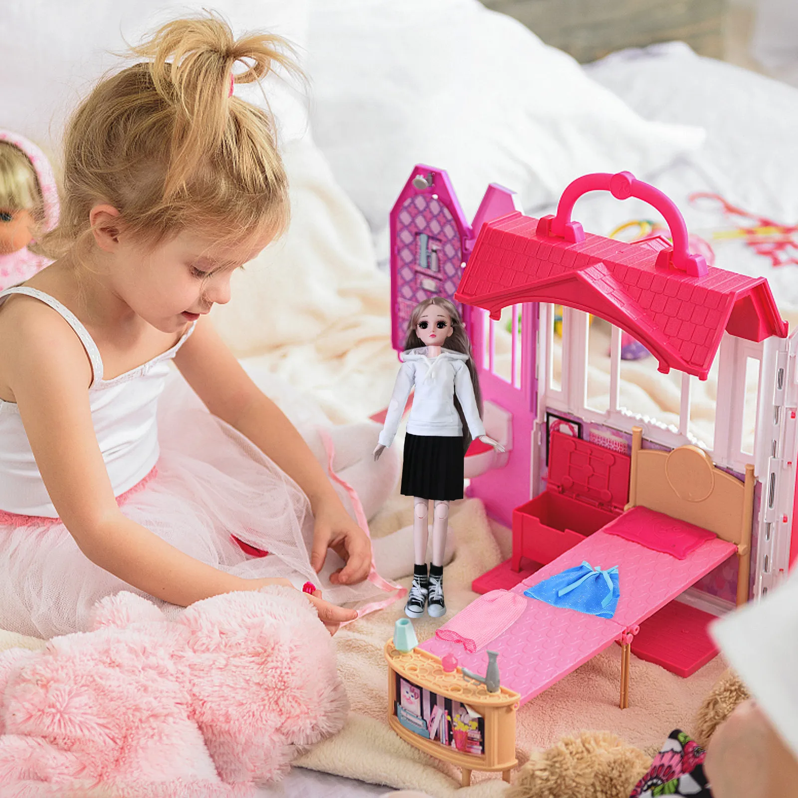 Набор миниатюрной декоративной одежды: мягкая толстовка и плиссированная юбка, 60 см, сменный костюм для маленьких девочек, подарок
Набор миниатюрной декоративной одежды: мягкая толстовка и плиссированная юбка, 60 см, сменный костюм для маленьких девочек, подарок