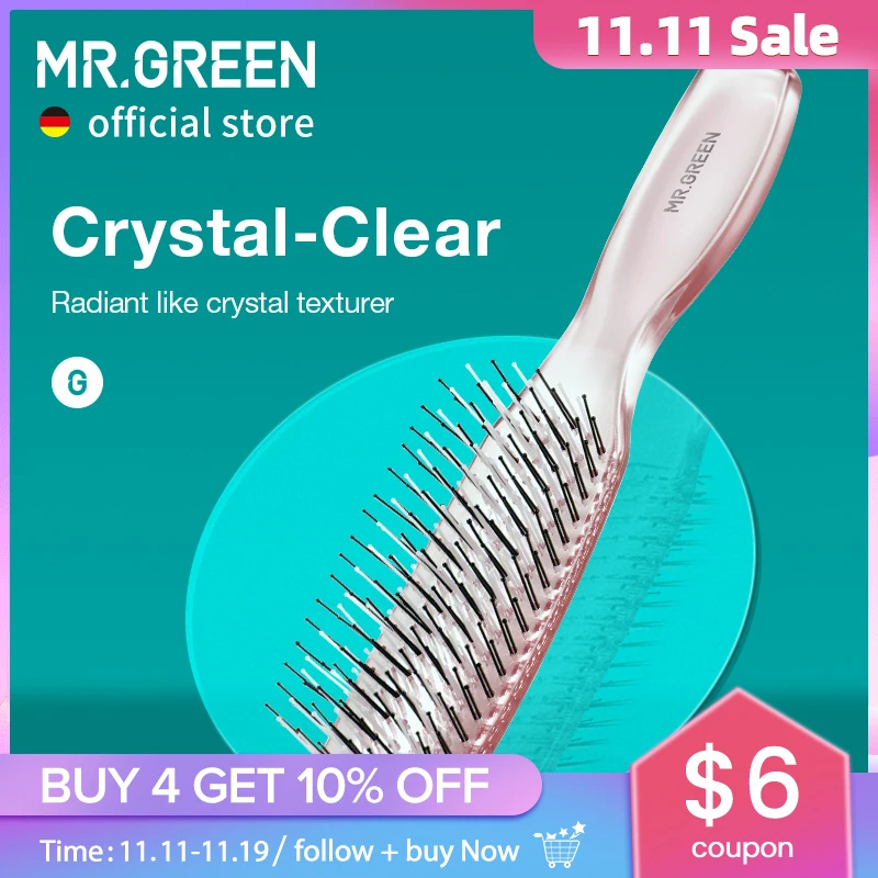 MR.GREEN Hair Brush Scalp Massage Combs Volumizing Hair Styling Fine Tooth Detangling Tool For Long Wet Dry Hair Women Gift
MR.GREEN Hair Brush Scalp Massage Combs Volumizing Hair Styling Fine Tooth Detangling Tool For Long Wet Dry Hair Women Gift