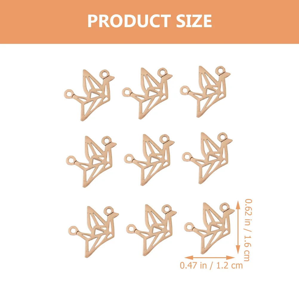 100pcs Hollow-Out Paper Crane Pendants Key Chain Decor For Diy Jewelry Bracelet Alloy Hanging Ornaments Handicrafts Pendants
100pcs Hollow-Out Paper Crane Pendants Key Chain Decor For Diy Jewelry Bracelet Alloy Hanging Ornaments Handicrafts Pendants