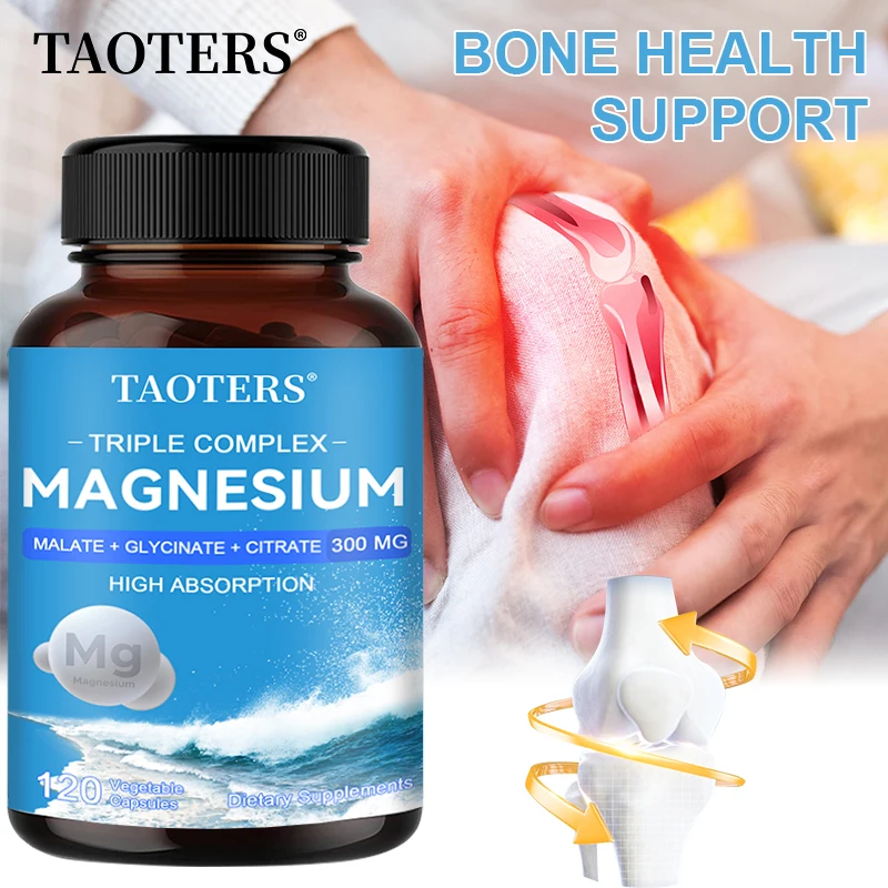 Triple Magnesium Capsules, Magnesium Glycinate, Malate & Citrate Blend, Support Muscle, Nerve, Sleep, Energy & Bone Health
Triple Magnesium Capsules, Magnesium Glycinate, Malate & Citrate Blend, Support Muscle, Nerve, Sleep, Energy & Bone Health
