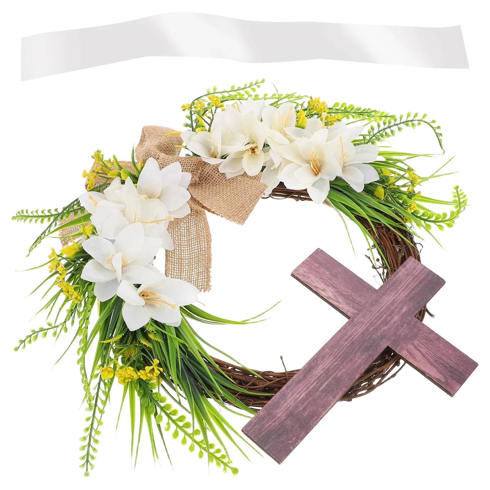Wooden Cross Garland Wreath Unique Design Rustic Decor Front Door Easter Indoor Outdoor Hanging Venue Props
Wooden Cross Garland Wreath Unique Design Rustic Decor Front Door Easter Indoor Outdoor Hanging Venue Props