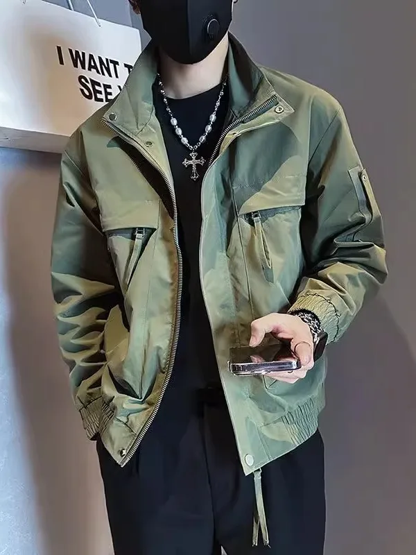 Casual Loose Fit Zipper Jaet for Men Spring Autumn Faionable Workwear Sle Multiple kets Youthful Polyester Fiber
Casual Loose Fit Zipper Jaet for Men Spring Autumn Faionable Workwear Sle Multiple kets Youthful Polyester Fiber