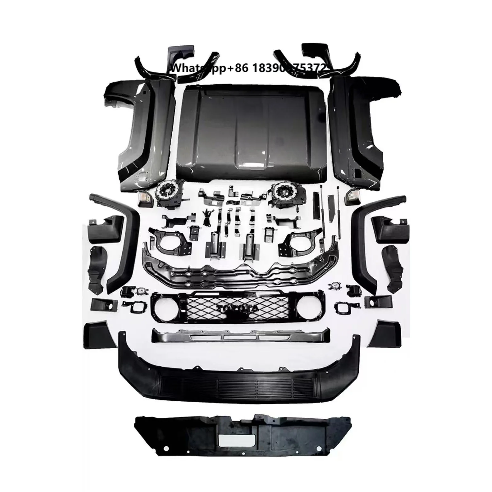 Car Bumper Body Kit for 2002-2022 LC70/76/79 Upgrade to 2024 Model with Hood and Fenders
Car Bumper Body Kit for 2002-2022 LC70/76/79 Upgrade to 2024 Model with Hood and Fenders