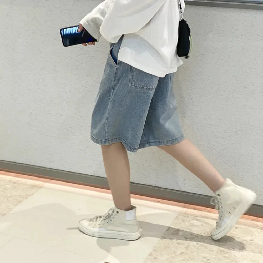 Cozy Drawstring Denim Shorts Men Wide Leg High Waist Baggy Short Jeans Trousers Loose Denim Knee Length Pants Summer
Cozy Drawstring Denim Shorts Men Wide Leg High Waist Baggy Short Jeans Trousers Loose Denim Knee Length Pants Summer