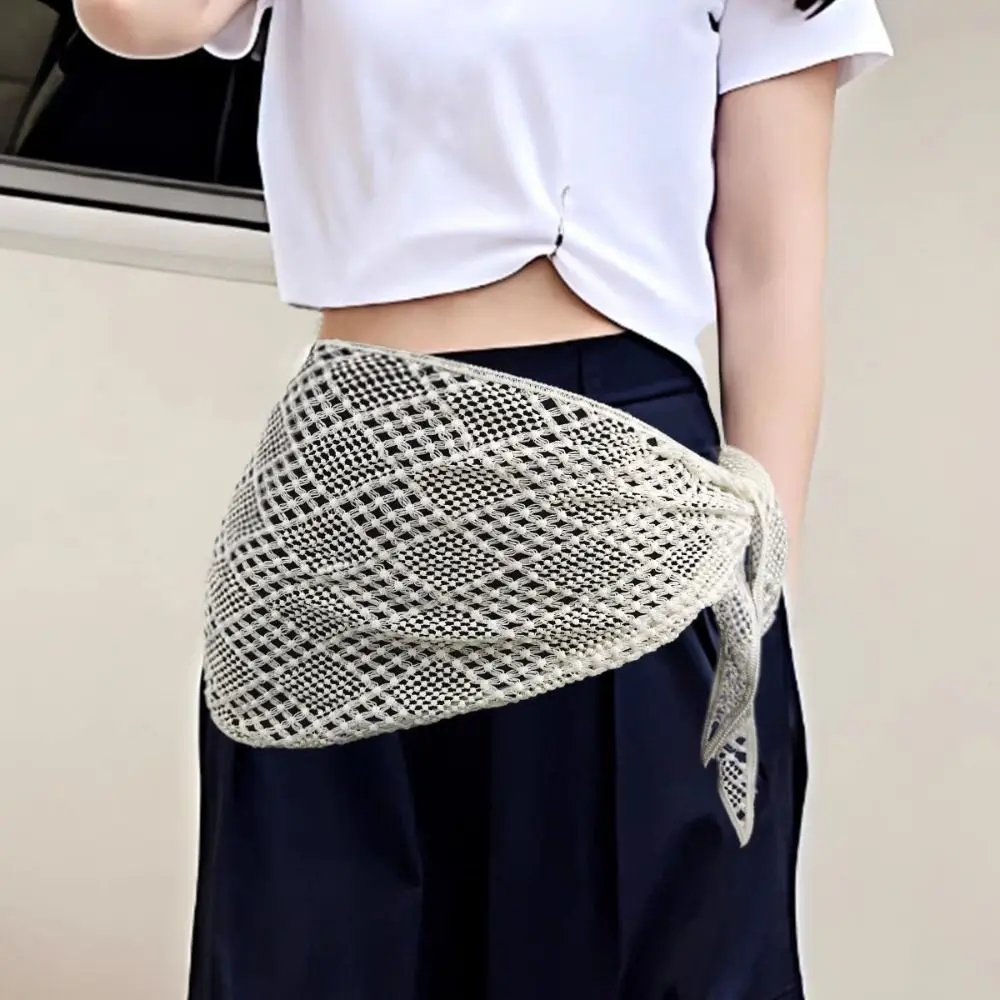 Trend Boho Triangle Scarf Hollow Breathable Crochet Waist Belt Headscarf Women's Versatile Decorative
Trend Boho Triangle Scarf Hollow Breathable Crochet Waist Belt Headscarf Women's Versatile Decorative