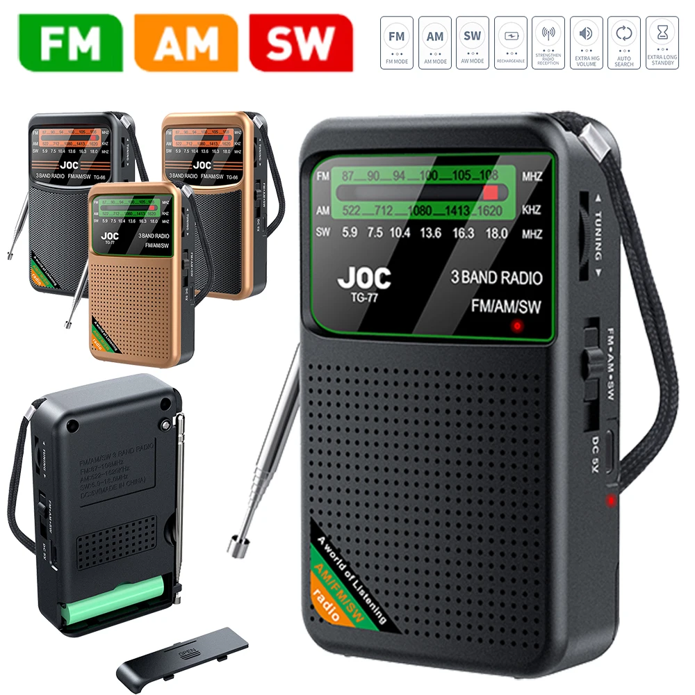Mini Full Band Radio Auto Search FM AM SW Rechargeable Battery Operated Radio with HD Display Screen Pocket Radios Receiver
Mini Full Band Radio Auto Search FM AM SW Rechargeable Battery Operated Radio with HD Display Screen Pocket Radios Receiver