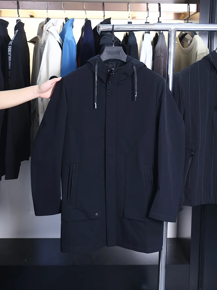 Homesi Spring Autumn Men's Casual Comfortable Hooded Mid-Length Jaet Coat Faion Urban Busin Casual Stand Fit Youth
Homesi Spring Autumn Men's Casual Comfortable Hooded Mid-Length Jaet Coat Faion Urban Busin Casual Stand Fit Youth