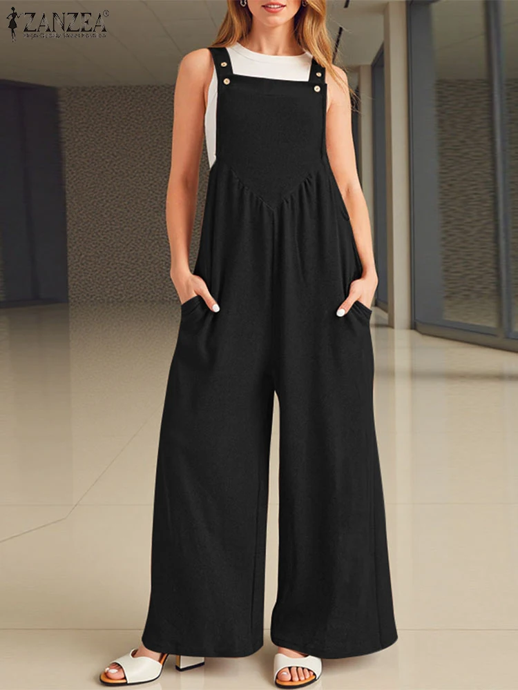 Women Solid Jumpsuit ZANZEA Fashion Cargo Overalls Holiday Wide Leg Long Pant Playsuit 2025 Summer Suspender Rompers Oversized
Women Solid Jumpsuit ZANZEA Fashion Cargo Overalls Holiday Wide Leg Long Pant Playsuit 2025 Summer Suspender Rompers Oversized