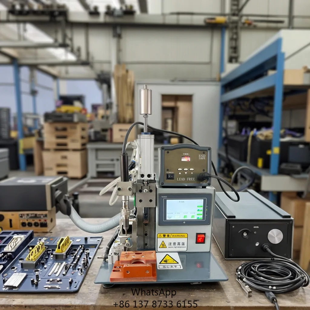 New Pneumatic Semi Automatic Soldering Machine With 1 Year Warranty For PCB Assembly USB Data Wire Cable Charging Line
New Pneumatic Semi Automatic Soldering Machine With 1 Year Warranty For PCB Assembly USB Data Wire Cable Charging Line
