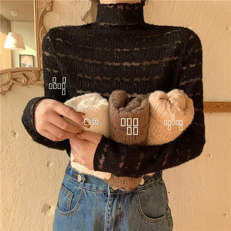 Women's High Collar Lace Base irt Letter Hollow out Me Top Faionable Korean Sle Long Sve Color Commute Wind
Women's High Collar Lace Base irt Letter Hollow out Me Top Faionable Korean Sle Long Sve Color Commute Wind