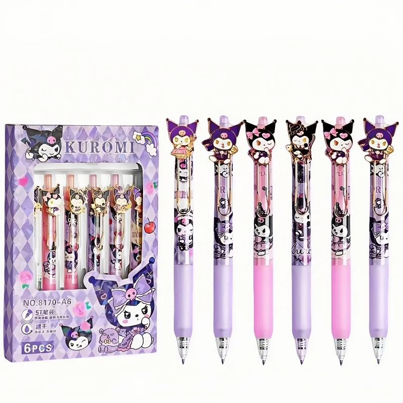 Sanrio series writing pen Kuromi high-looking cartoon cute anime roller ball pen student brush black ink gel pen wholesale
Sanrio series writing pen Kuromi high-looking cartoon cute anime roller ball pen student brush black ink gel pen wholesale