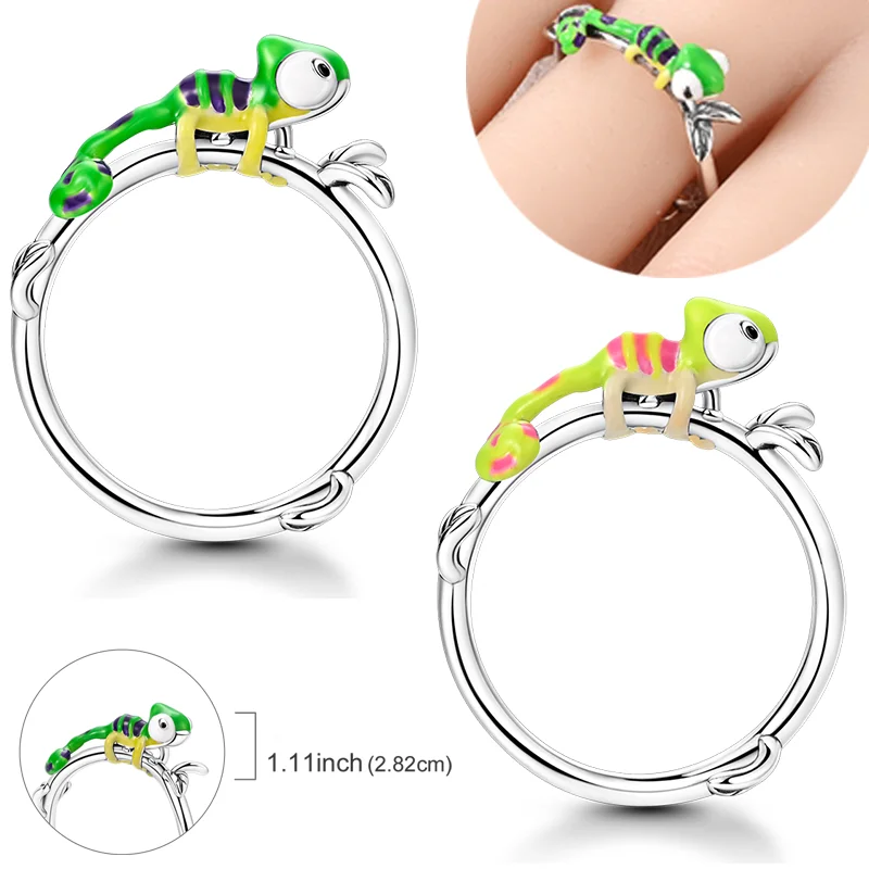 Original 925 Sterling Silver Chameleon Rings For Women Girls Jewelry Birthday Anniversary Gifts
Original 925 Sterling Silver Chameleon Rings For Women Girls Jewelry Birthday Anniversary Gifts