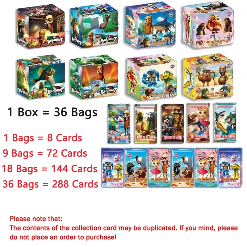 8/288 шт., итальянские коллекционные карты Brainrot Tungtungtung Sahur Tralalero Tralala, карточная игра, игрушка для детей, игровые коллекционные карты, подарок
8/288 шт., итальянские коллекционные карты Brainrot Tungtungtung Sahur Tralalero Tralala, карточная игра, игрушка для детей, игровые коллекционные карты, подарок