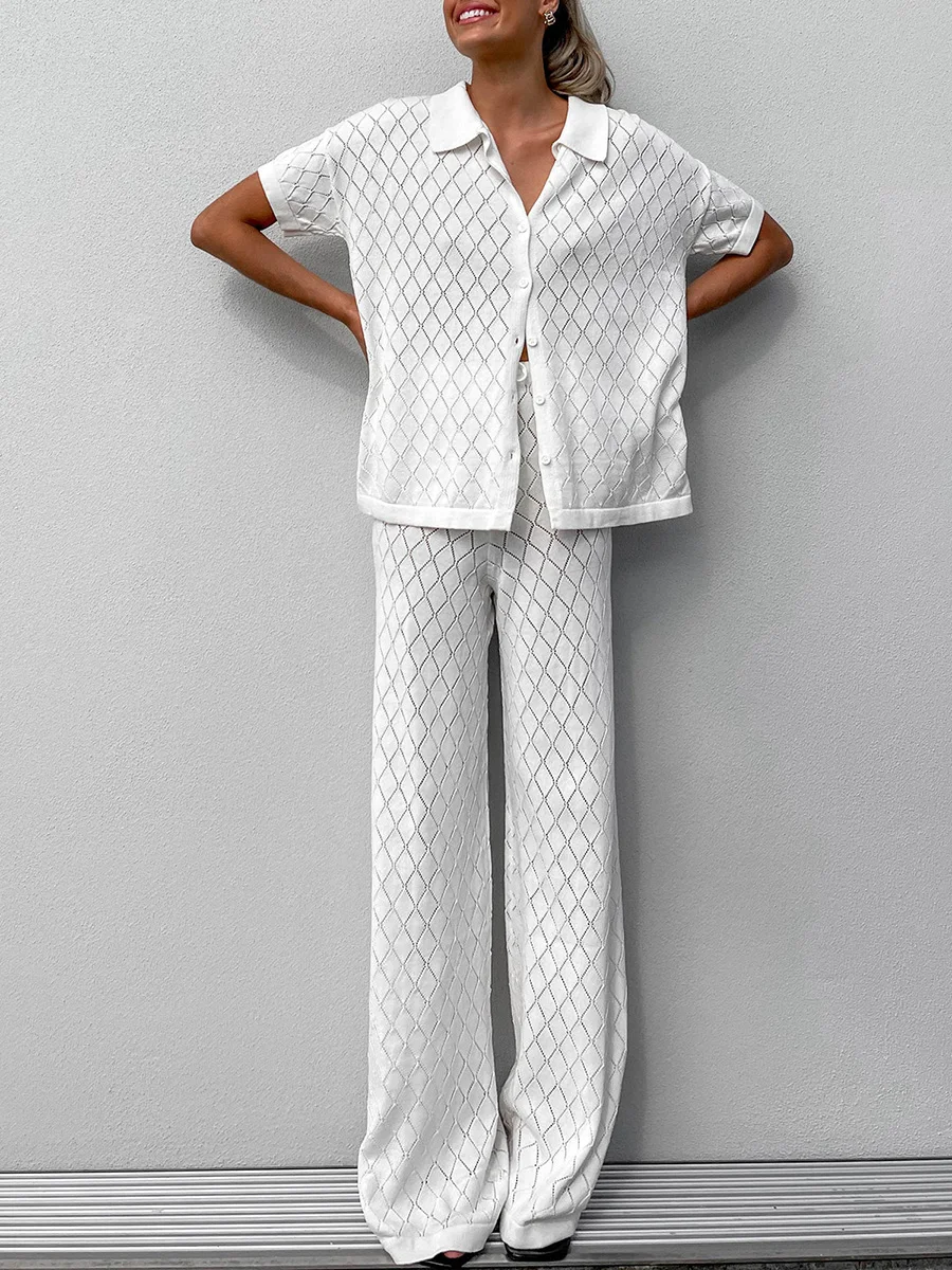 Womens Sexy Hollow Out Swimsuit Cover Up Sets Stripe Print Button Up Tops and Wide Leg Pants 2 Piece Beach Crochet Set
Womens Sexy Hollow Out Swimsuit Cover Up Sets Stripe Print Button Up Tops and Wide Leg Pants 2 Piece Beach Crochet Set