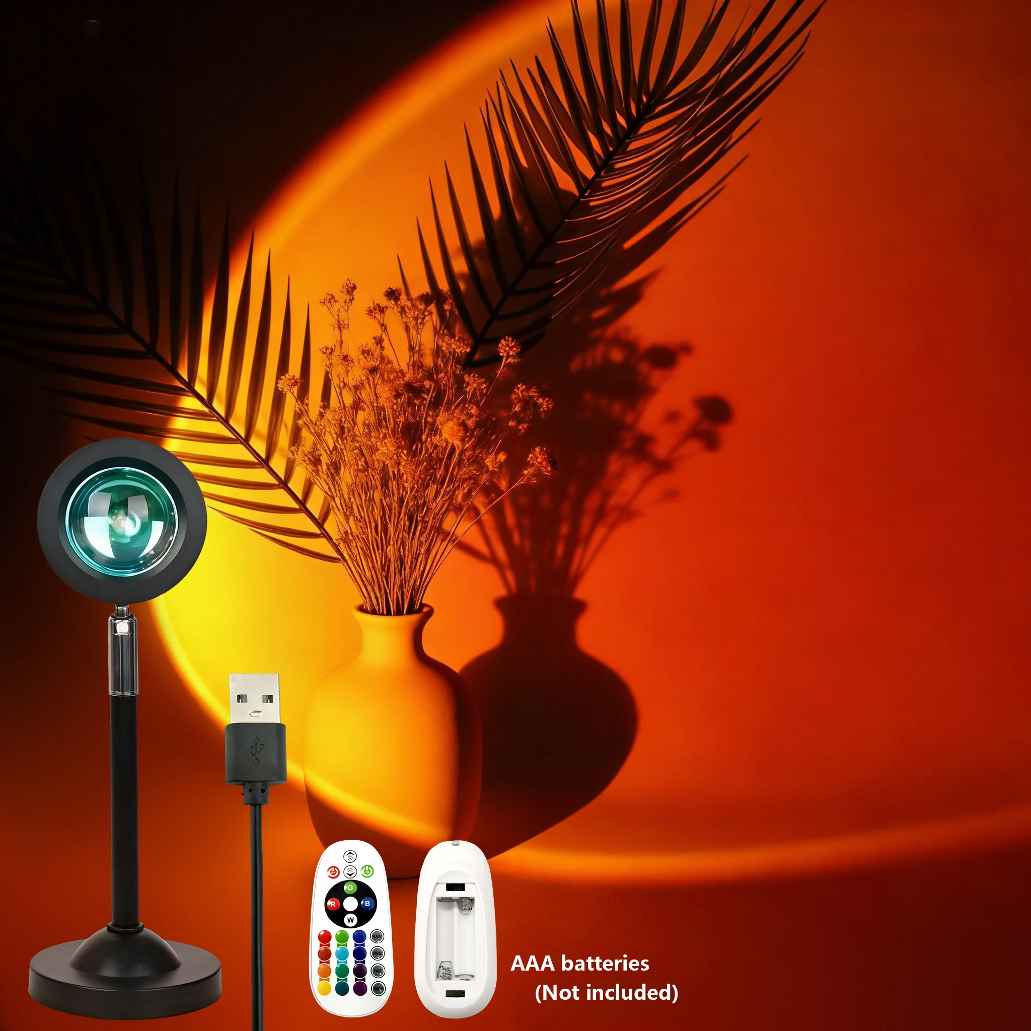 RGB Sunset Projection Lamp, Romantic LED Sunset Light Projector with Remote, 16 Color Ambient Lighting for Bedroom, Living Room,
RGB Sunset Projection Lamp, Romantic LED Sunset Light Projector with Remote, 16 Color Ambient Lighting for Bedroom, Living Room,