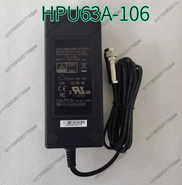 Блок питания HPU63A-106 15В 2А, четырехконтактный.
Блок питания HPU63A-106 15В 2А, четырехконтактный.