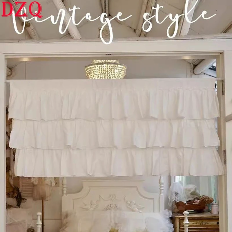 French Sweet Pleated Lace Short Curtains for Kitchen Solid Double Layer Half Curtains Multi-layer Pleats Princess Curtain #A606
French Sweet Pleated Lace Short Curtains for Kitchen Solid Double Layer Half Curtains Multi-layer Pleats Princess Curtain #A606