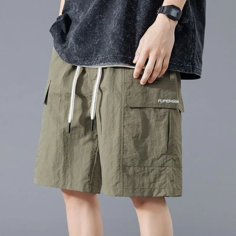 Men's Elastic Waist Drawstring Cargo Shorts With Pockets Casual Loose Streetwear Shorts
Men's Elastic Waist Drawstring Cargo Shorts With Pockets Casual Loose Streetwear Shorts
