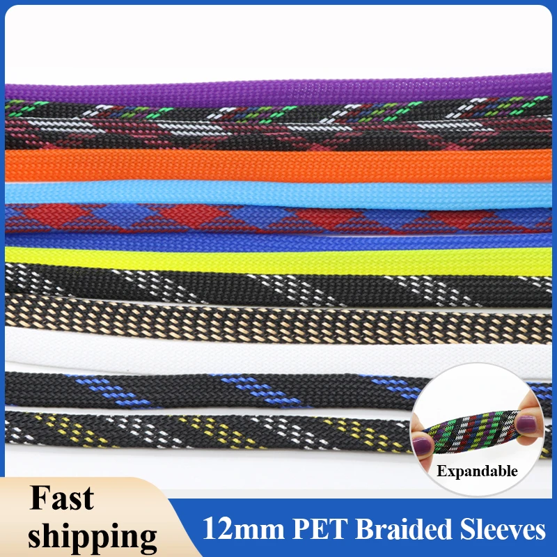 1M~50M PET Braided Cable Sleeve 12mm Expandable High Density Hardness Insulated Protection Cable Wrap Protector Sleeving DIY 
1M~50M PET Braided Cable Sleeve 12mm Expandable High Density Hardness Insulated Protection Cable Wrap Protector Sleeving DIY