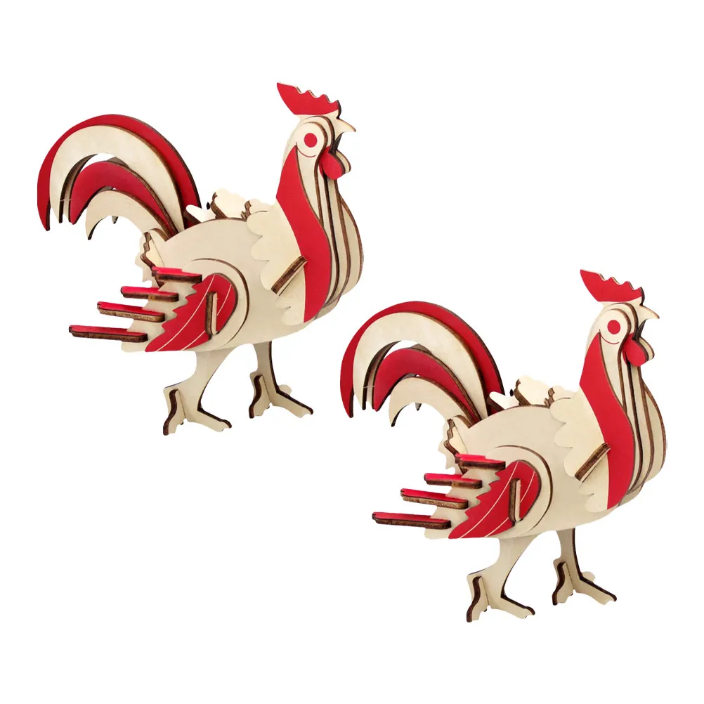 2 Sets Ornaments for Kids Rooster Craft Chicken Toys Your Chickens Educational Wooden Jigsaw Birds
2 Sets Ornaments for Kids Rooster Craft Chicken Toys Your Chickens Educational Wooden Jigsaw Birds