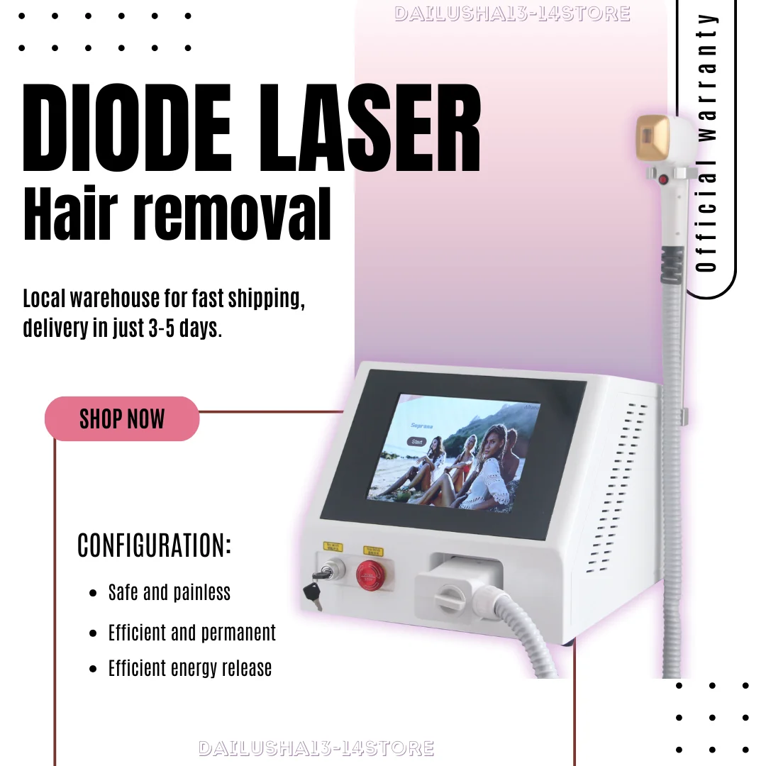 Portable Diode Laser Hair Removal Machine 3 wavelengths Painless Hair Removal on Various Skin Tones and Skins
Portable Diode Laser Hair Removal Machine 3 wavelengths Painless Hair Removal on Various Skin Tones and Skins