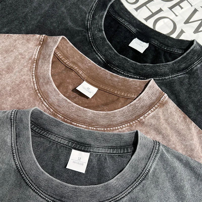 Guke 100% Cotton Man's Summer Wash to make old Comfortable Solid Color Round Neck Fashion Dropped Shoulder Batik Washed T-shirt
Guke 100% Cotton Man's Summer Wash to make old Comfortable Solid Color Round Neck Fashion Dropped Shoulder Batik Washed T-shirt