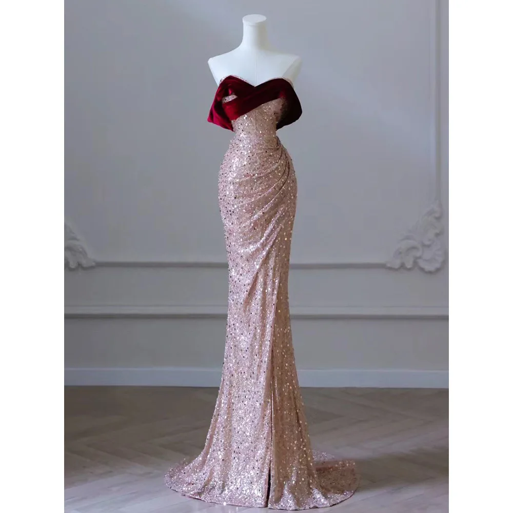Off The Shoulder 2025 New Elegant Evening Dresses Mermaid Dresses Formal Homecoming Dress Vestido De Novia Sequin Prom Dress
Off The Shoulder 2025 New Elegant Evening Dresses Mermaid Dresses Formal Homecoming Dress Vestido De Novia Sequin Prom Dress