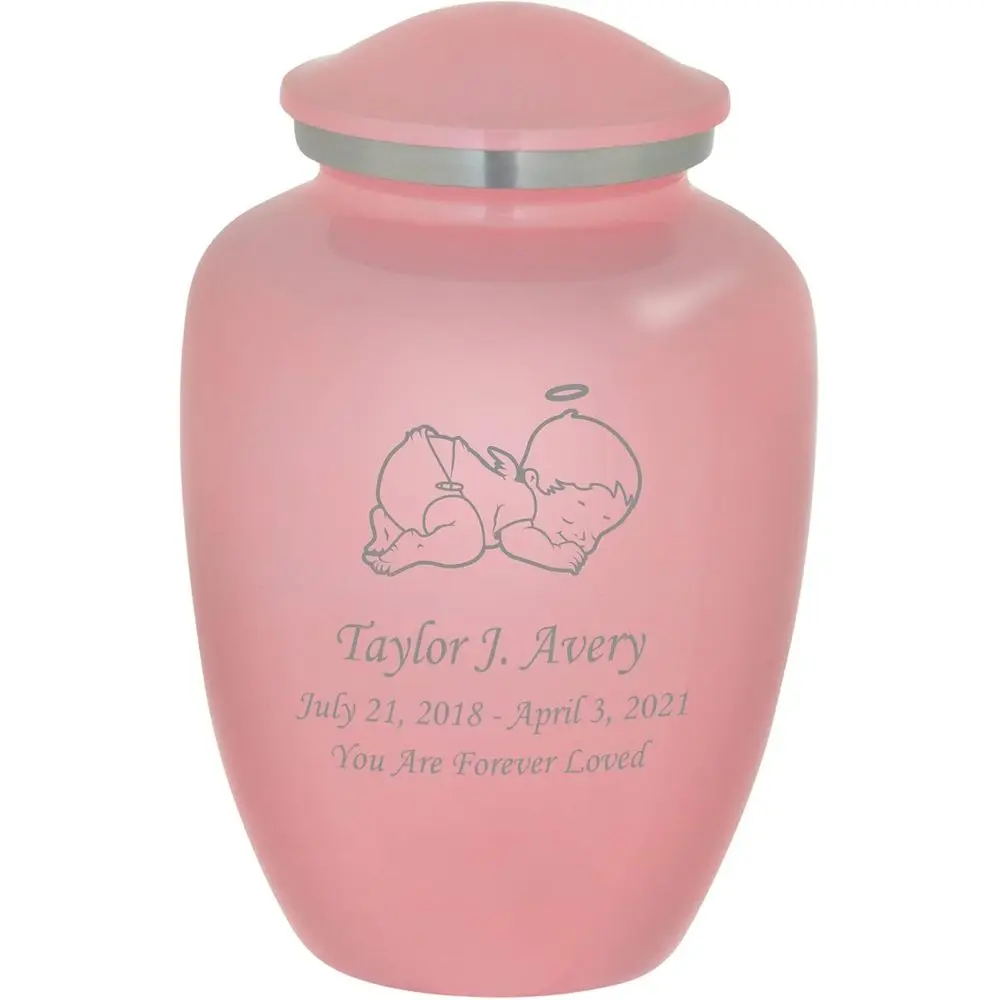Personalized Pink Angel-Themed Cremation Urn for Ashes - Vase Style, 80 Cubic Inches
Personalized Pink Angel-Themed Cremation Urn for Ashes - Vase Style, 80 Cubic Inches