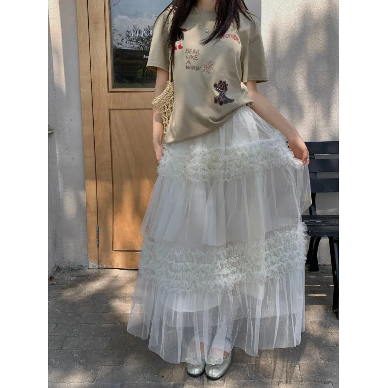 Sweet Feminine Mesh Half Skirt A-Line Puffy Cake Style High Waist Commute Friendly Women's Fashion Spring 2026 Korean Version
Sweet Feminine Mesh Half Skirt A-Line Puffy Cake Style High Waist Commute Friendly Women's Fashion Spring 2026 Korean Version