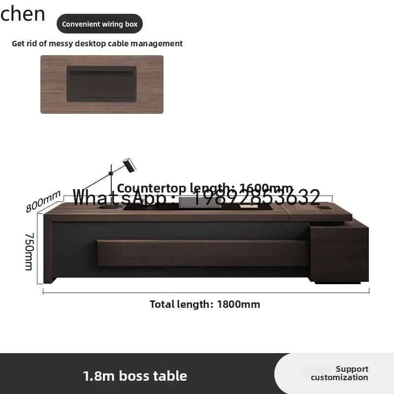 HYS Simple Modern Boss Desk Manager Desk and Chair Set Executive
HYS Simple Modern Boss Desk Manager Desk and Chair Set Executive